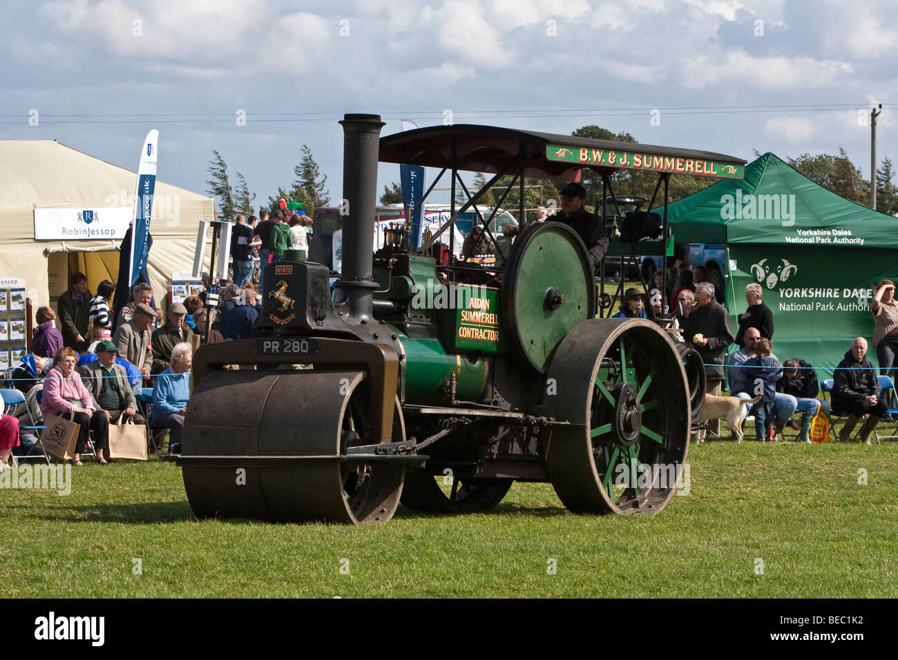 Vintage Dampf Display auf Wensleydale Agrcultural Show statt Anfang September in der Nähe von Leyburn, North Yorkshire Stockfoto