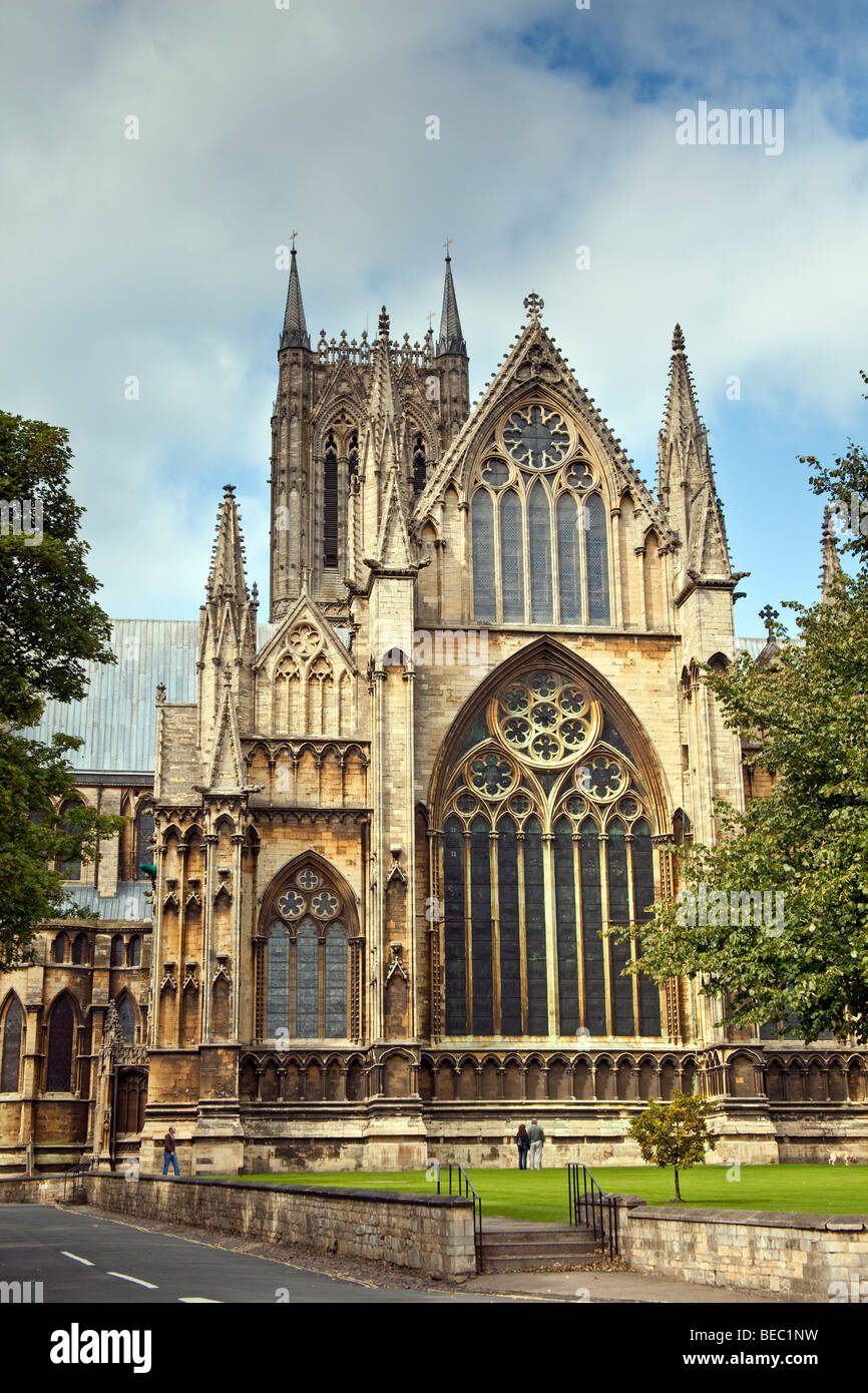 Der Osten vorderen Lincoln Kathedrale, Lincoln City, Lincolnshire Stockfoto