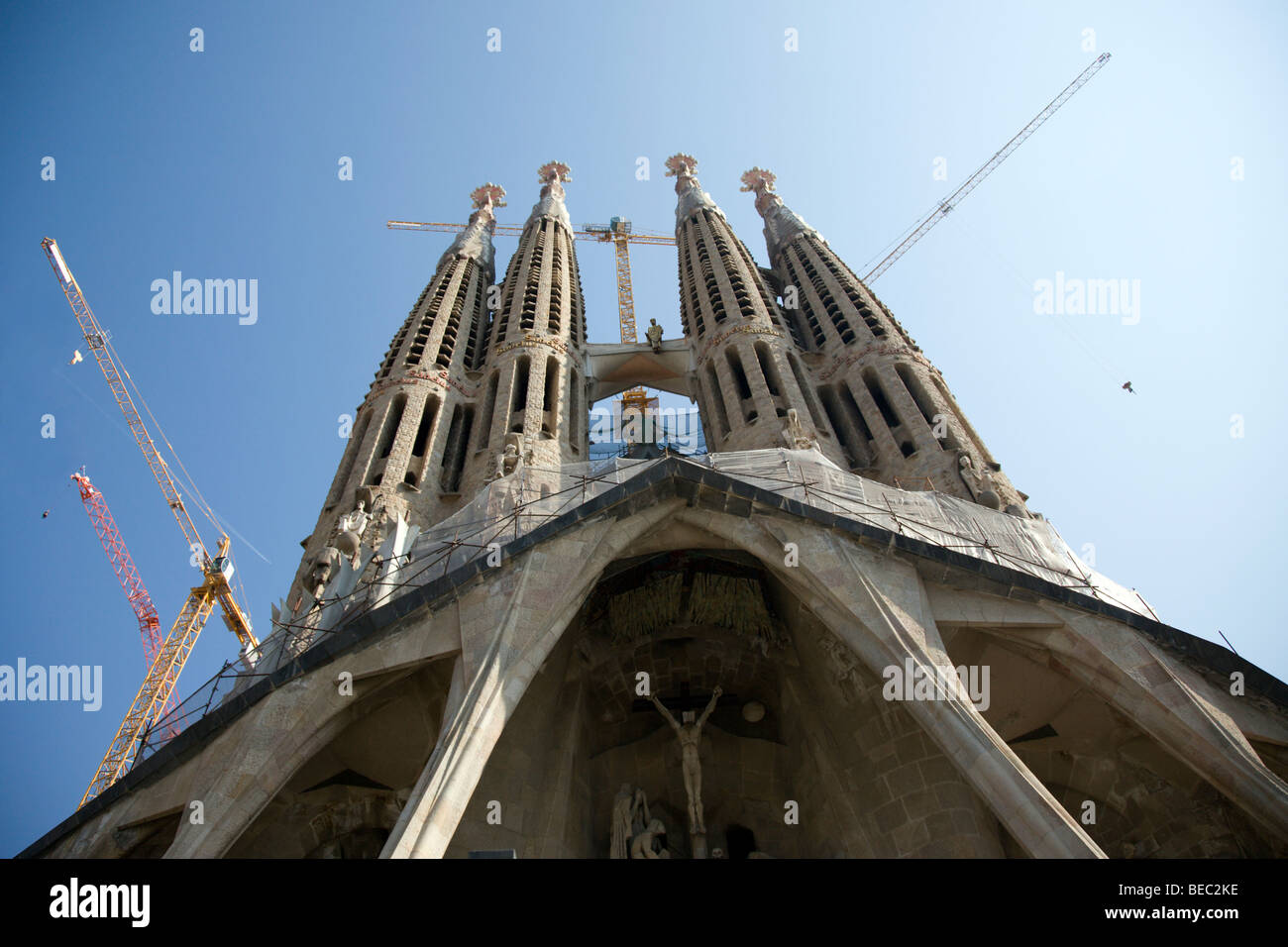 Außenseite des Barcelonas Sagrada Familia Stockfoto