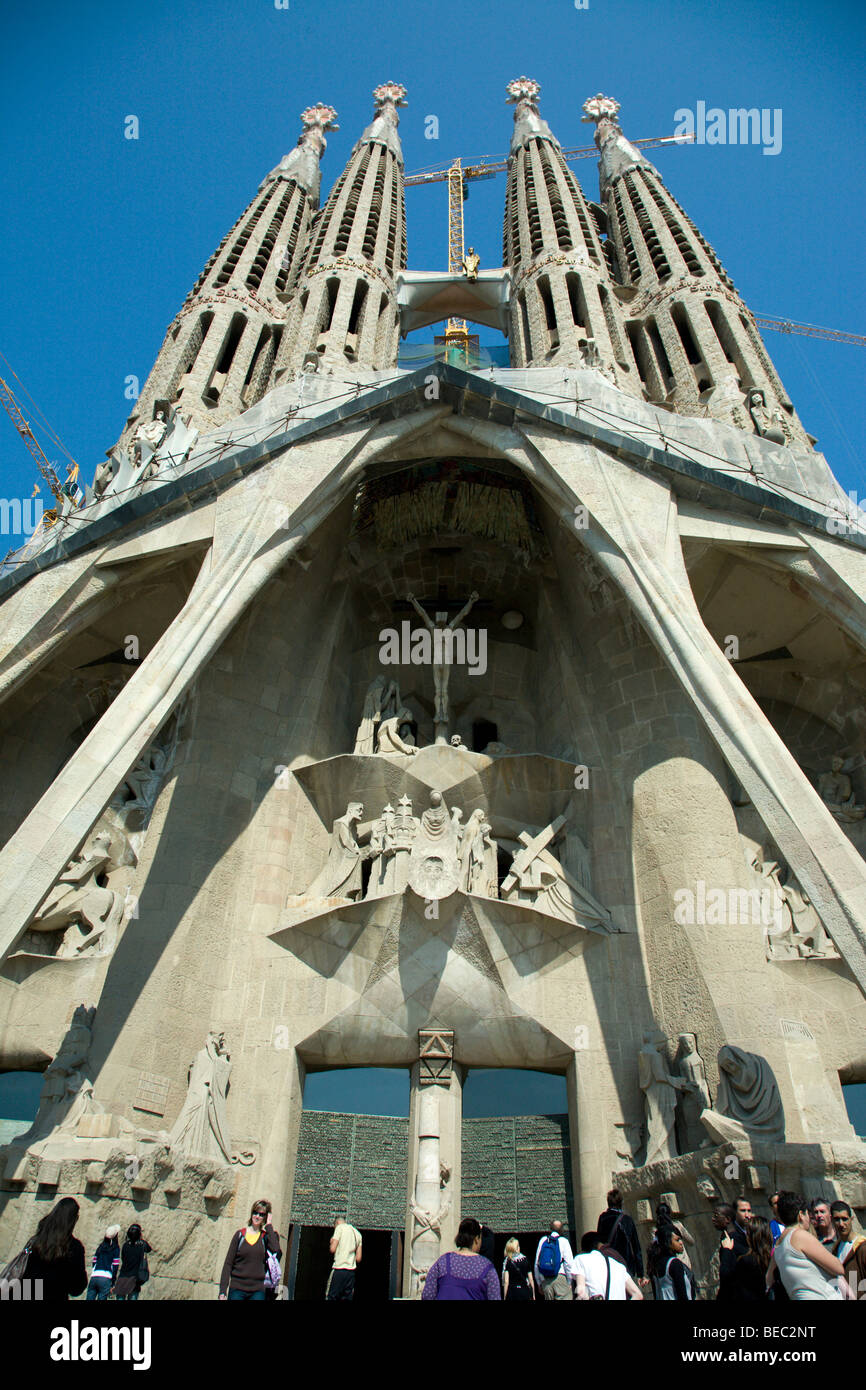 Außenseite des Barcelonas Sagrada Familia Stockfoto