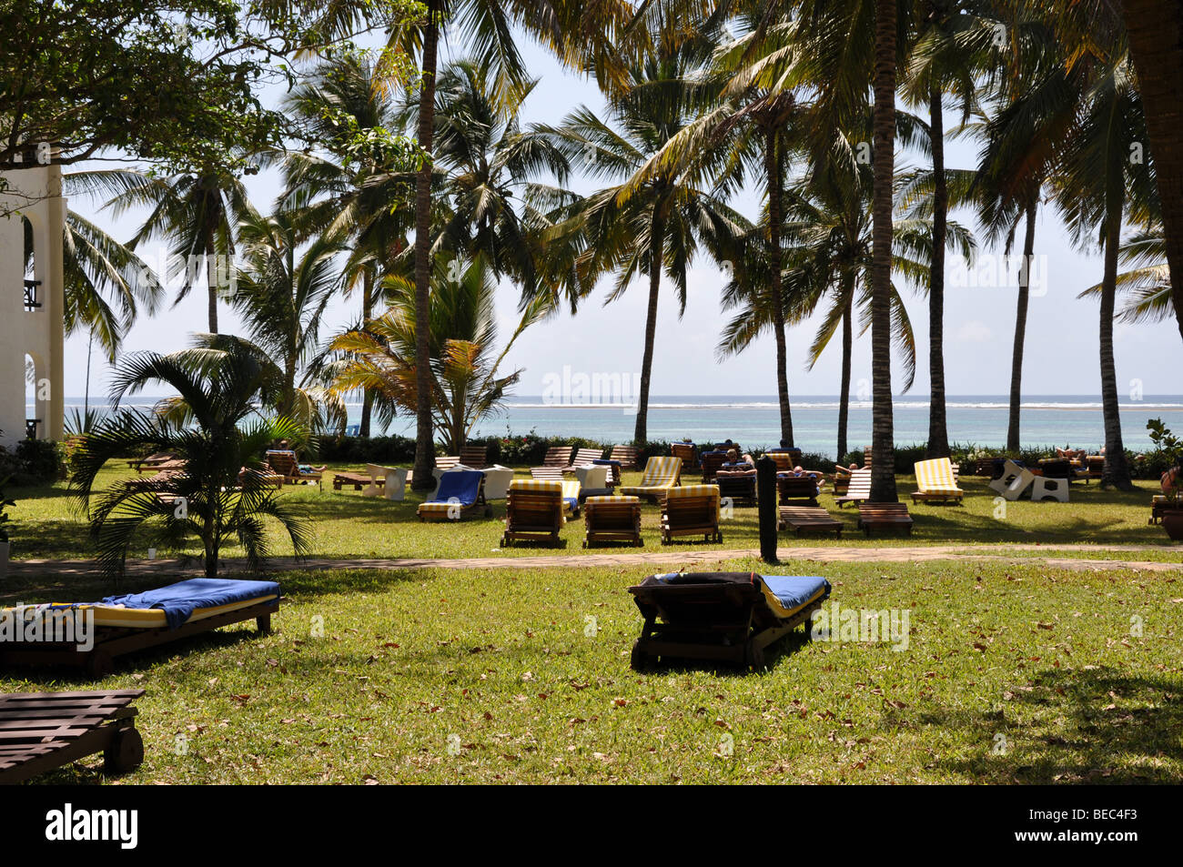 Das Gelände des Papillon Lagoon reef Hotel Diani Beach Kenia Afrika Stockfoto