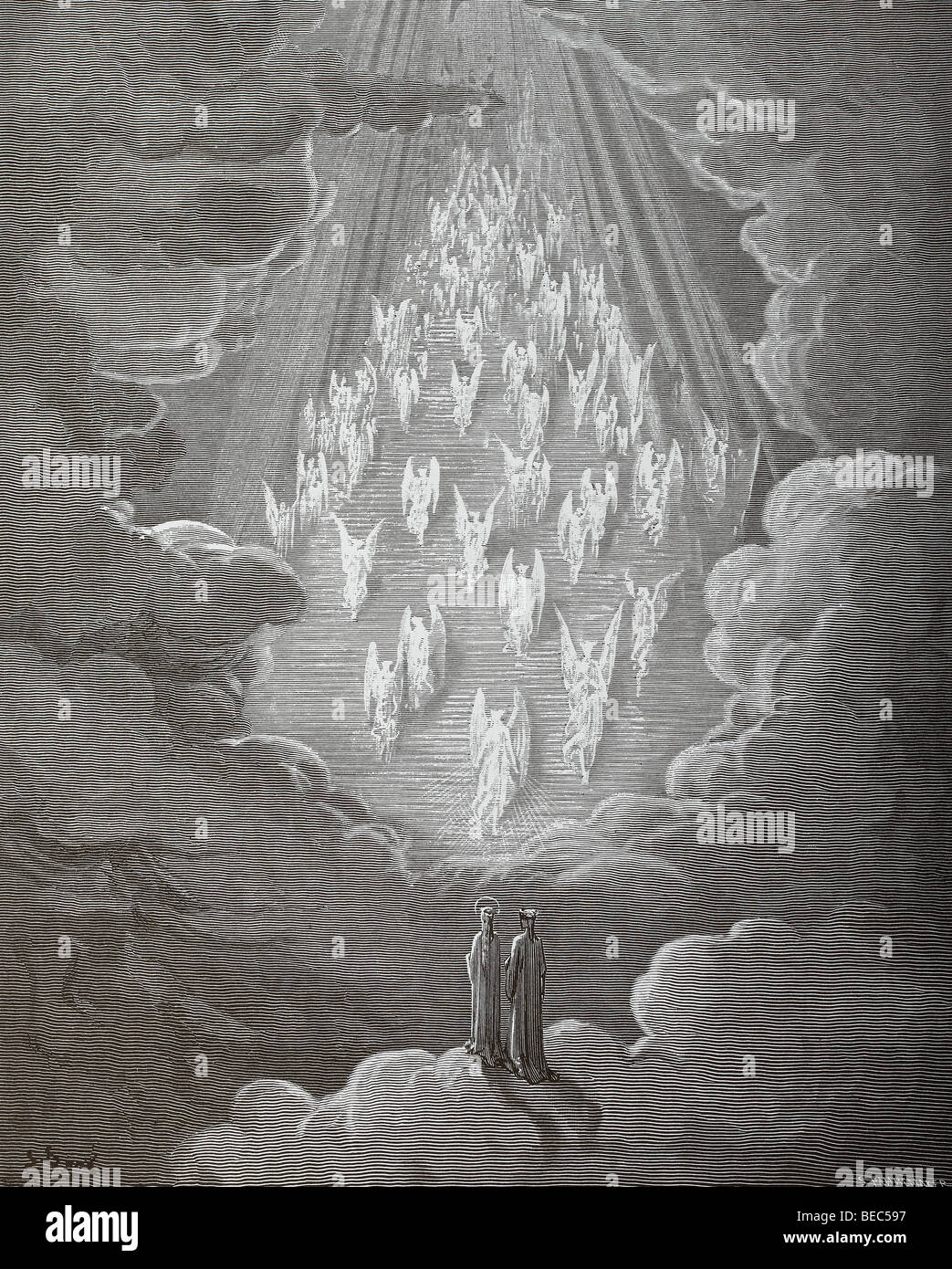 Gustave Dore Illustration 'Saturn' aus Dantes Göttlicher Komödie Stockfoto