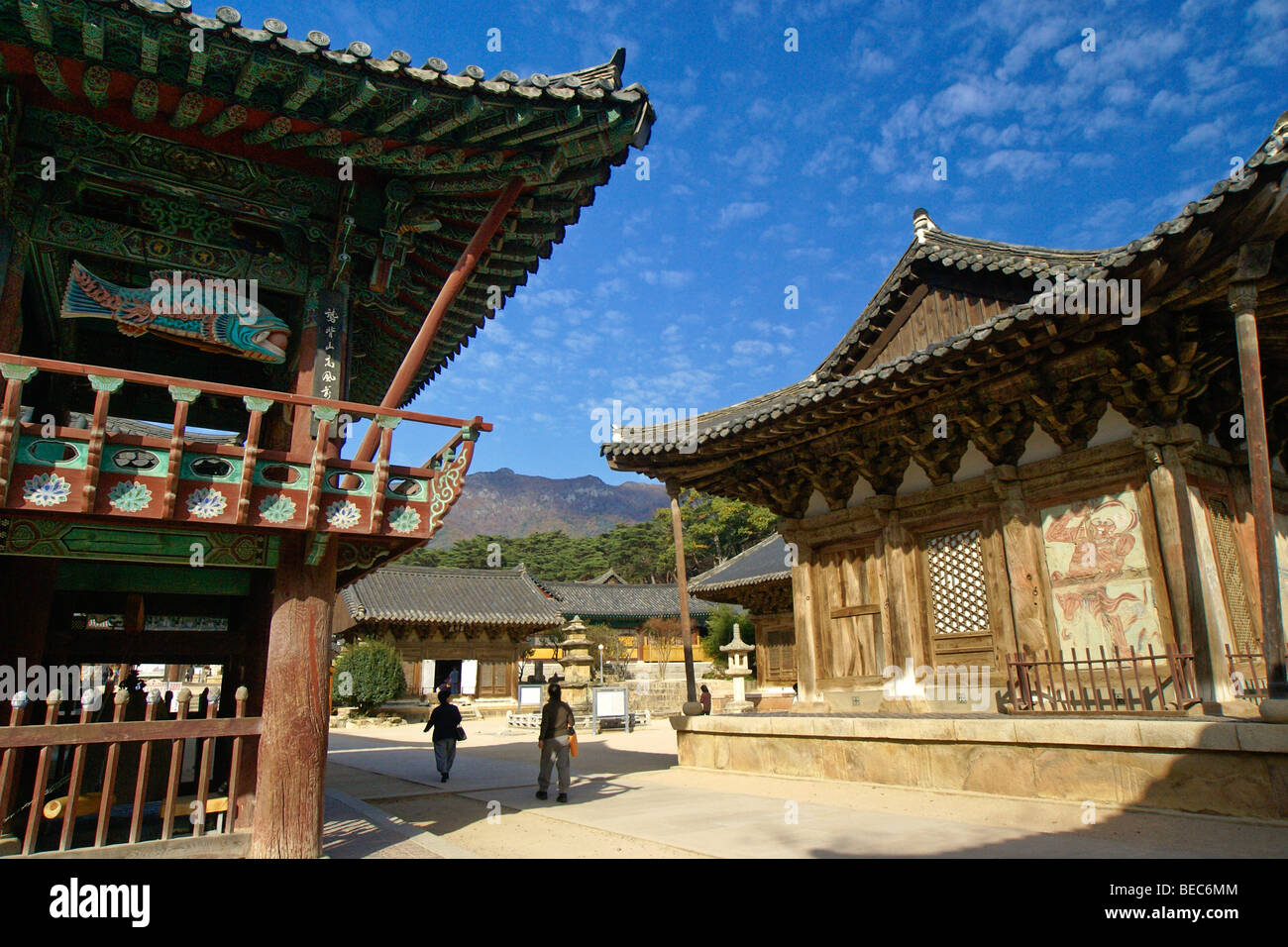 Buddhastatue buddhistische Tempel, Südkorea Stockfoto