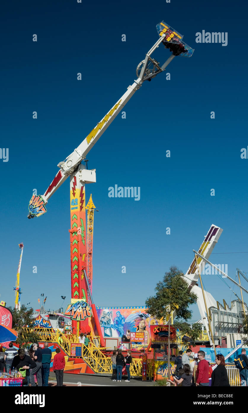 Fahrten und Vergnügungen am Royal Melbourne Show, Australien Stockfoto