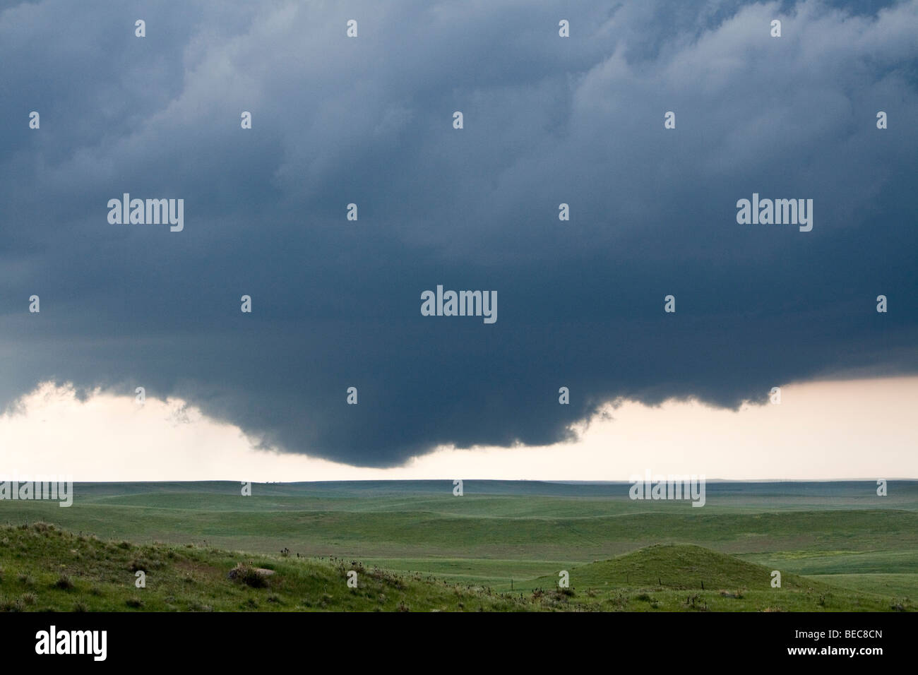 Eine Wand-Wolke in Goshen County, Wyoming, 5. Juni 2009. RF Stockfoto