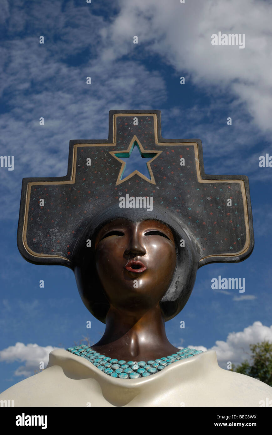 Eine Statue an die Albuquerque Museum für Kunst und Geschichte, Albuquerque, New Mexico, USA. Stockfoto