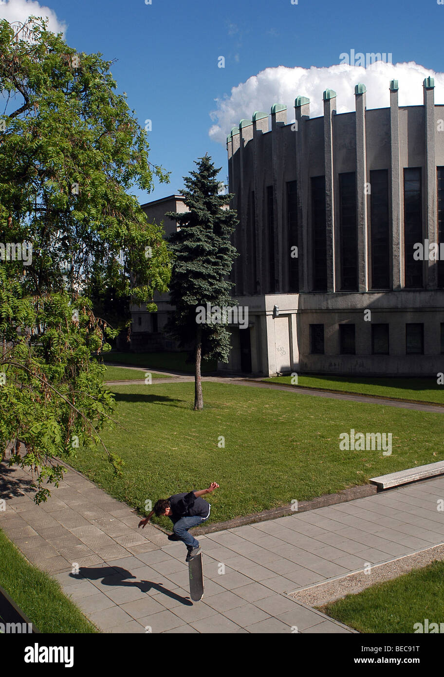 Sowjetische Architektur in Kaunas, Litauen. Stockfoto