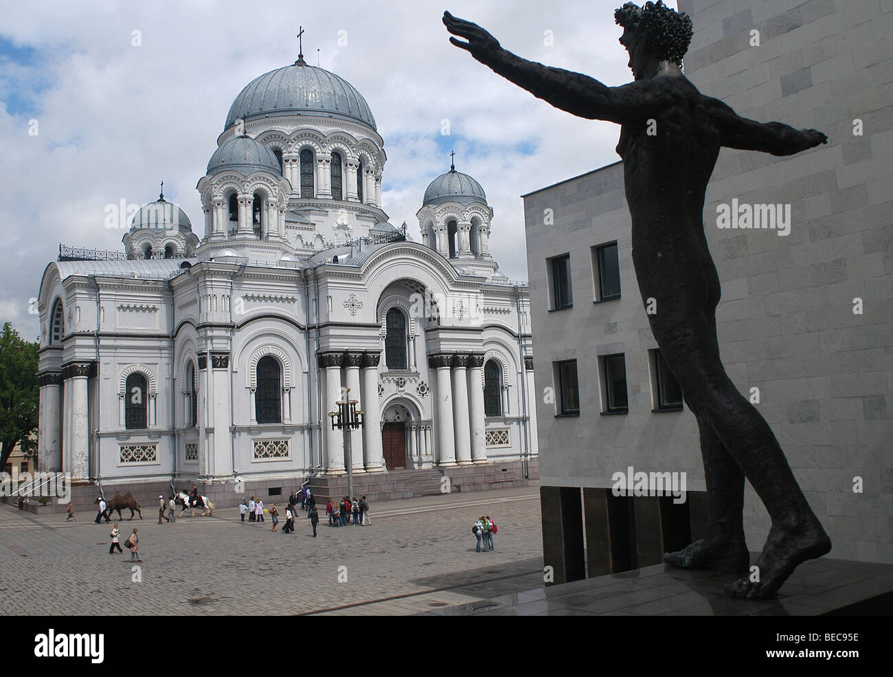 Kirche St. Michael Archangel, Kaunas, Litauen. Stockfoto