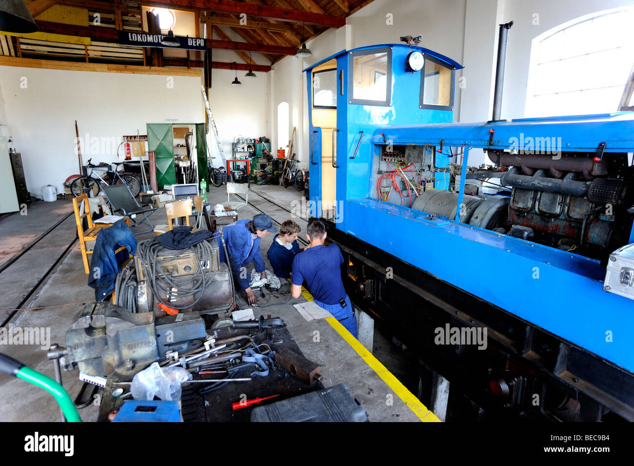 Dampfbahn Lok Kohle Tank Motor Stockfoto