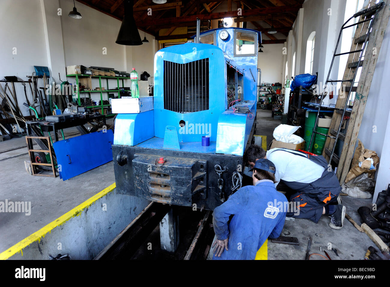 Dampfbahn Lok Kohle Tank Motor Stockfoto