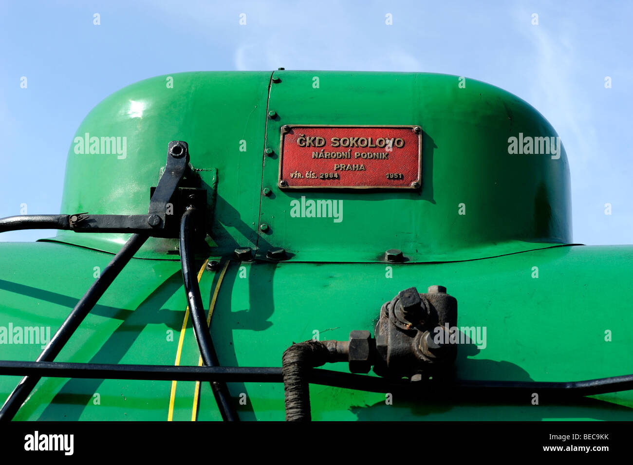 Dampfbahn Lok Kohle Tank Motor Stockfoto