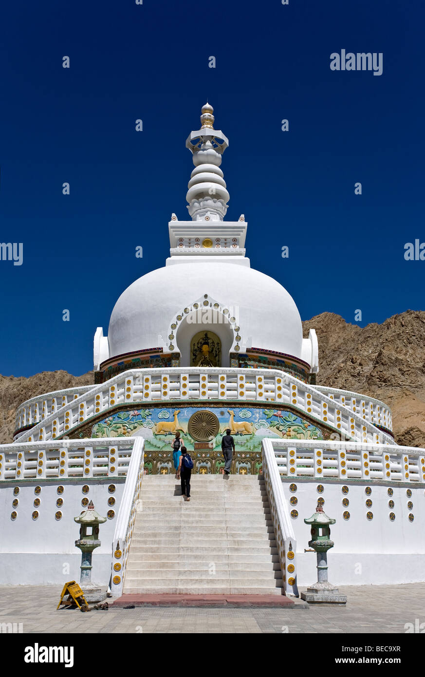 Shanti Stupa. Leh. Ladakh. Indien Stockfoto