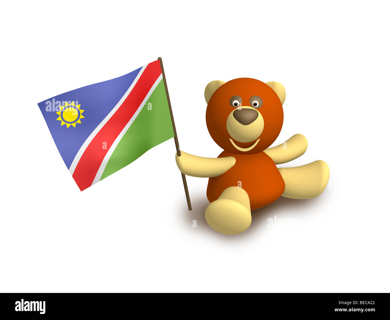 Namibia Flagge Stockfoto