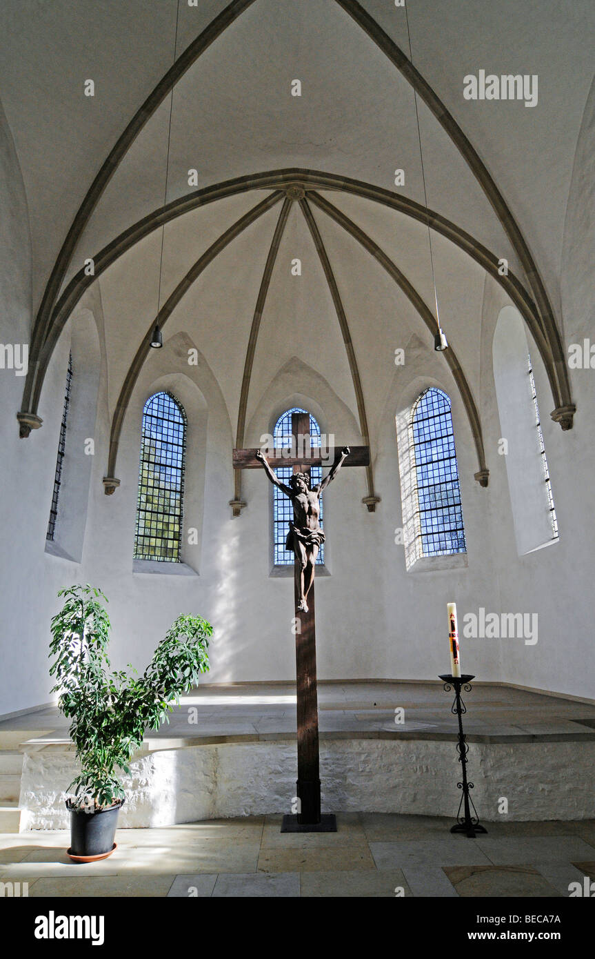 Kruzifix, Stiftskirche Kirche St. Felicitas, Vreden, Münsterland, Nordrhein-Westfalen, Deutschland, Europa Stockfoto