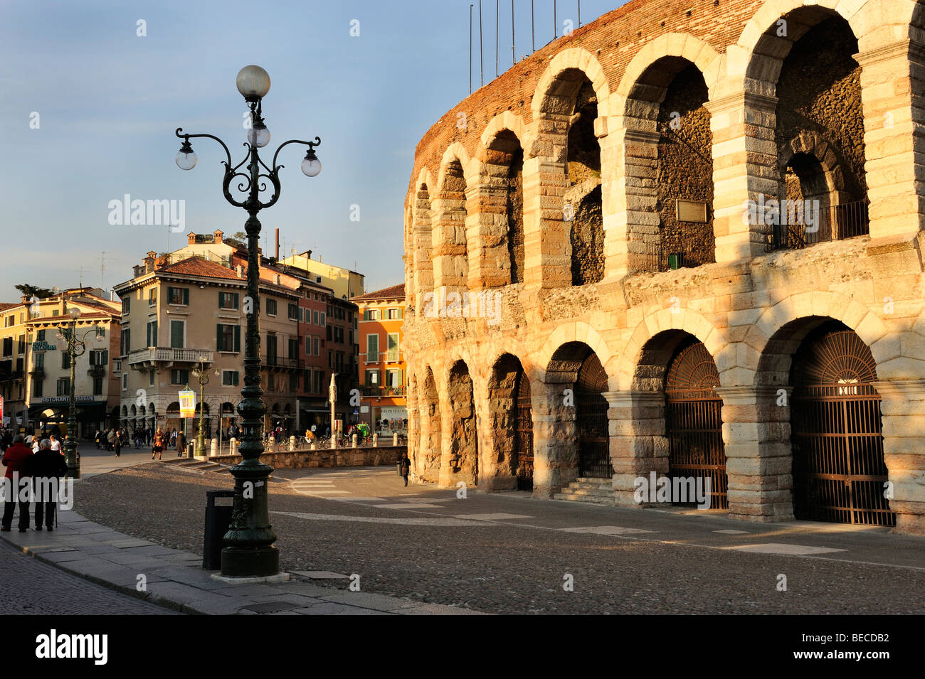 Arena von Verona, Piazza Barbiere, Gardasee, Italien, Europa Stockfoto