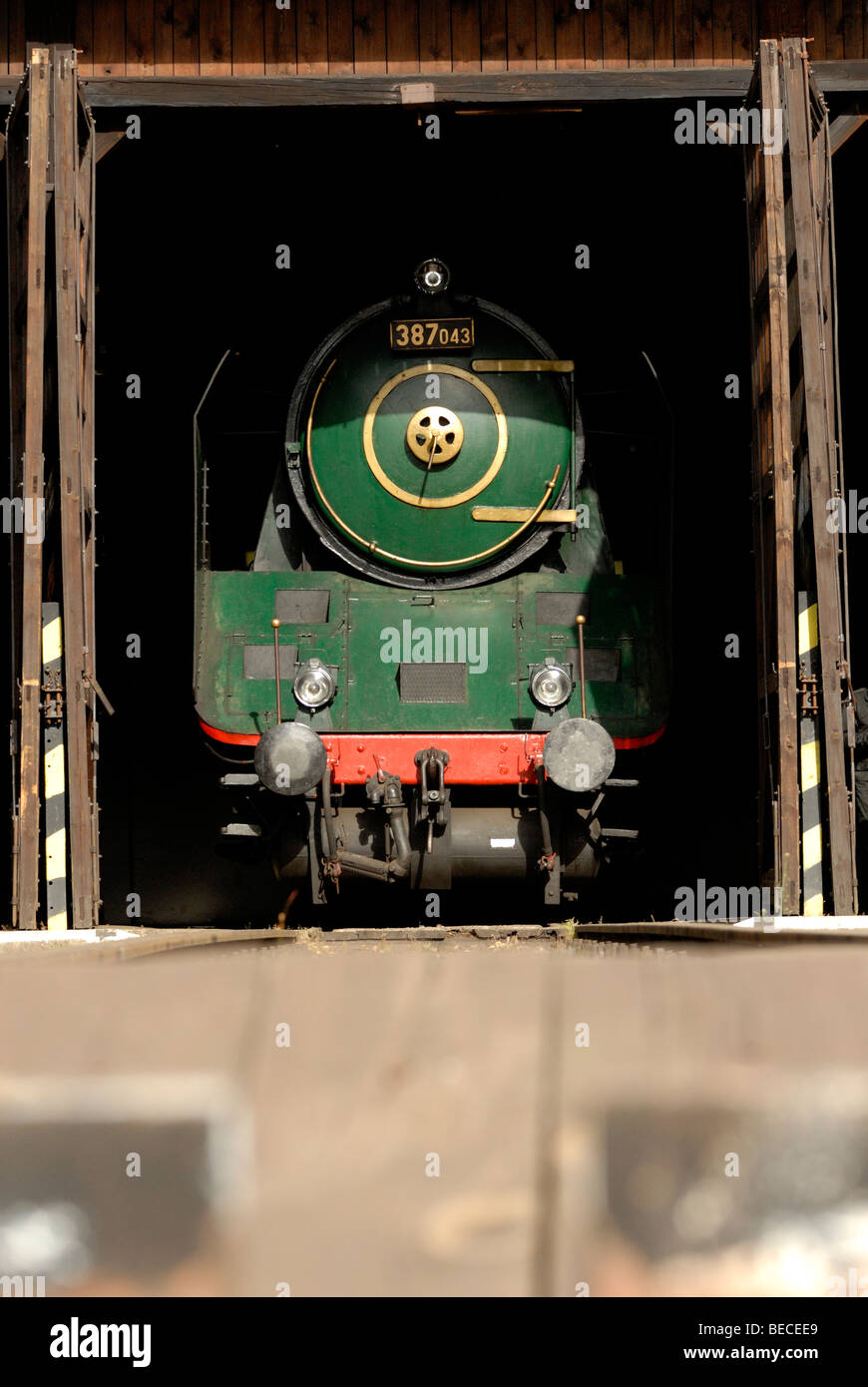 Dampfbahn Lok Kohle Tank Motor Stockfoto