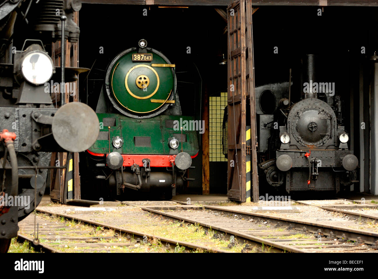 Dampfbahn Lok Kohle Tank Motor Stockfoto