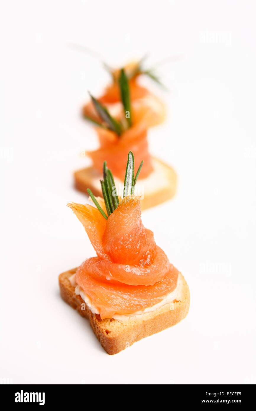 Lachs Hors d ' oeuvres Stockfoto
