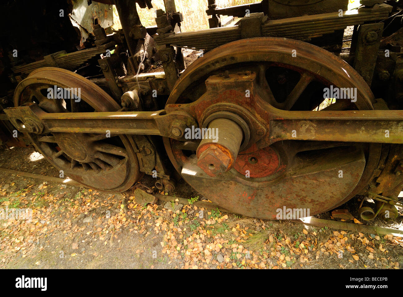 Dampfbahn Lok Kohle Tank Motor Stockfoto