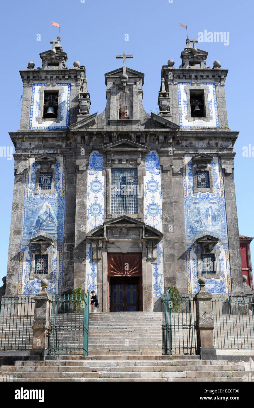 Igreja de Santo IIdefonso Kirche, Porto, Nordportugal, Europa Stockfoto