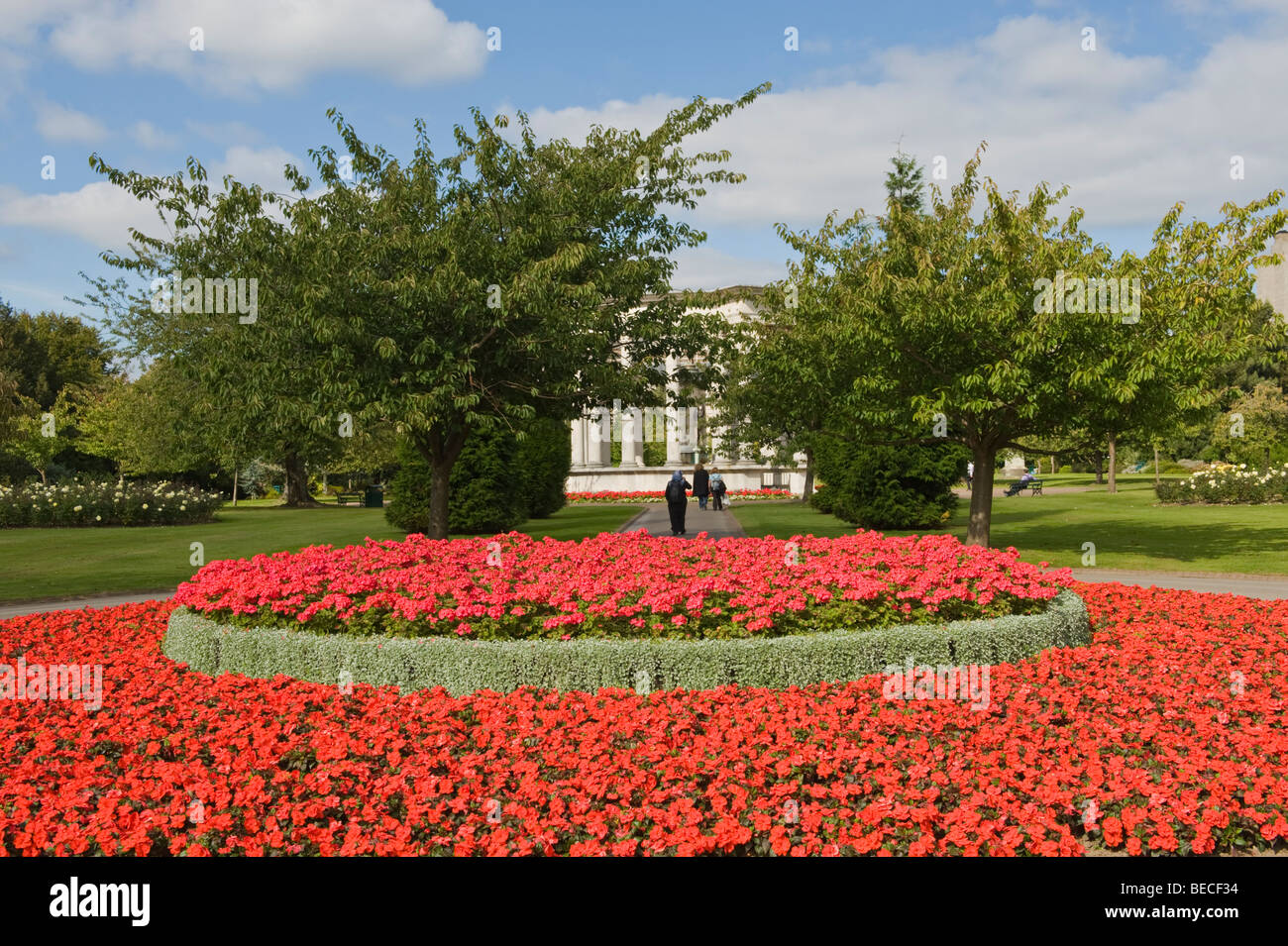 Alexandra Gardens Cathays Park im Stadtzentrum von Cardiff South Wales UK Stockfoto
