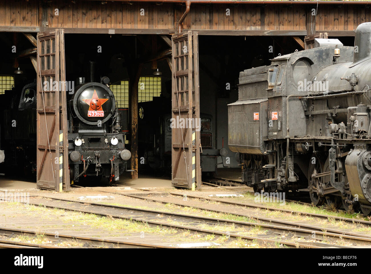 Dampfbahn Lok Kohle Tank Motor Stockfoto