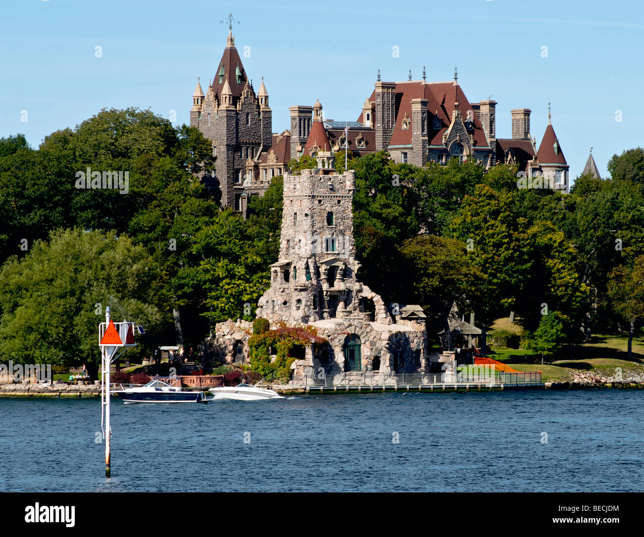 Boldt Castle auf Heart Island im Lake Ontario im Bereich des so genannten "tausend Inseln" Stockfoto