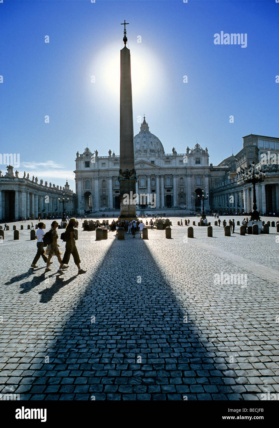 Petersdom, Basilica di San Pietro, Obelisk, Sankt Peter Platz, Piazza San Pietro, Vatican Stadt, Rom, Latium, Ita Stockfoto