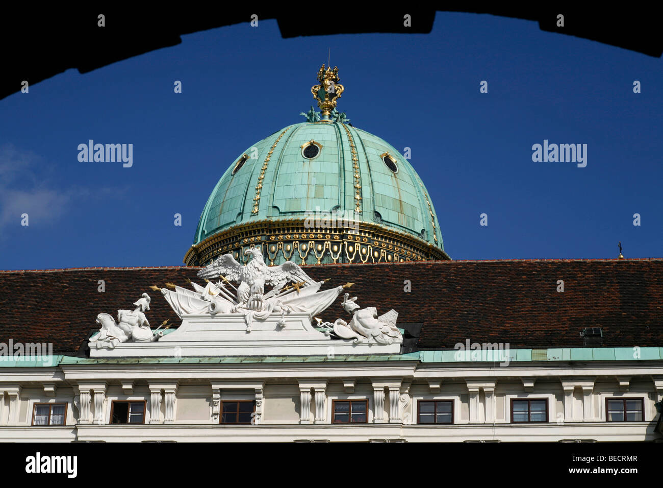 Kuppel, Hofburg Burg, Wien, Österreich Stockfoto