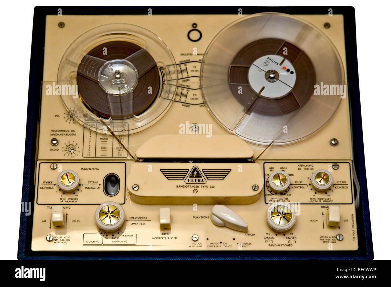 Alten Reel-to-Reel Tape recorder Stockfoto