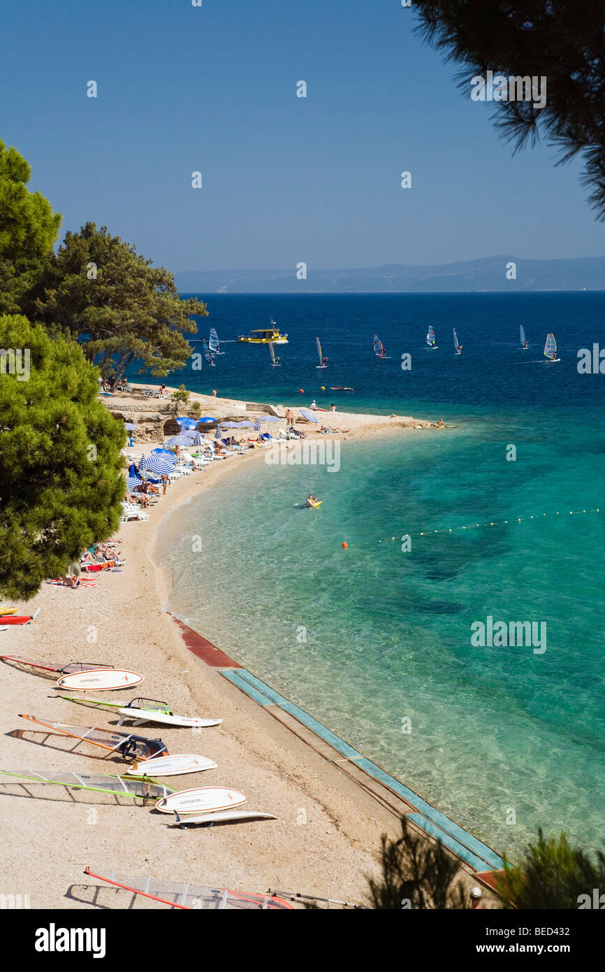 Strand von Bol, Insel Brac, Dalmatien, Kroatien, Adria, Mittelmeer, Europa Stockfoto
