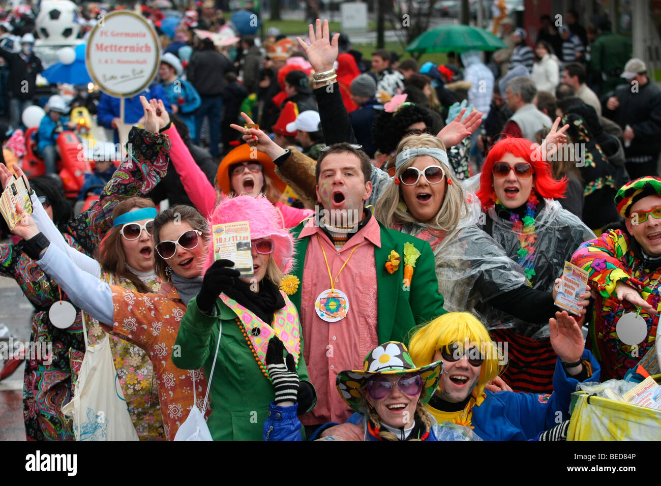 Karneval, Rose parade Montag in Koblenz, Rheinland-Pfalz Stockfoto