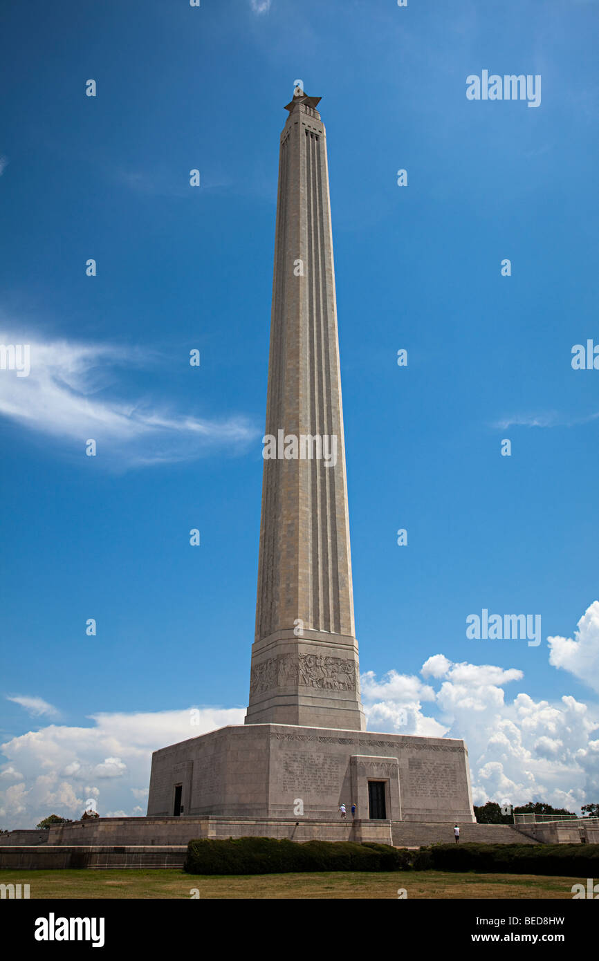 Denkmal für Männer kämpfte für die Unabhängigkeit San Jacinto Battleground State historischen Standort Houston Texas USA Stockfoto