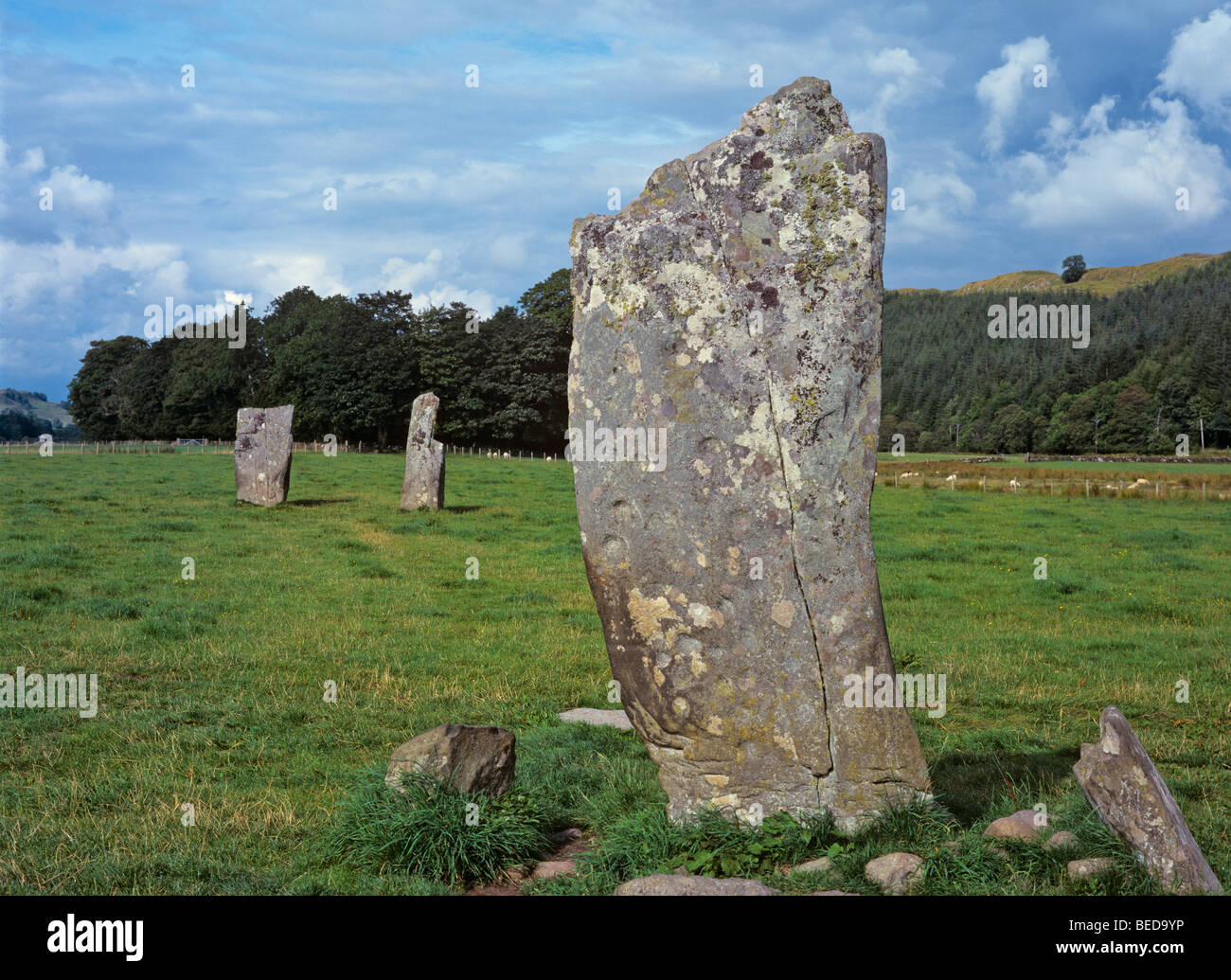 Holz Steinkreis Tempel, standing Stones, Kilmartin, Schottland, Vereinigtes Königreich, Europa Stockfoto