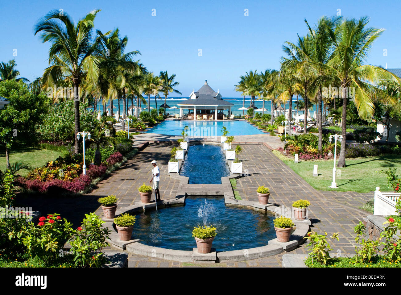 Hotel Le Telfair, Bel Ombre, Mauritius Stockfoto
