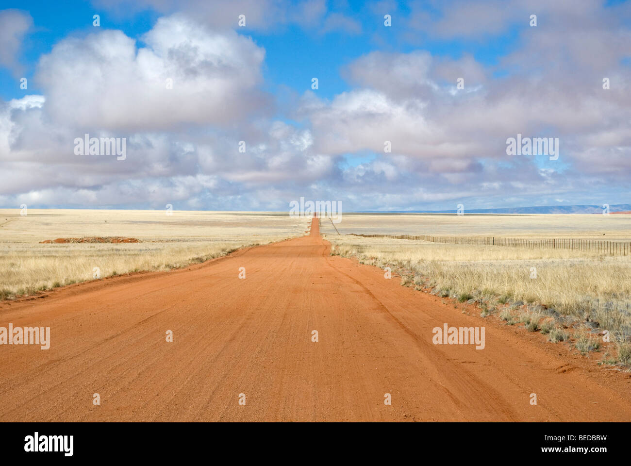 Auf der Straße D0707 am Rande der Namib-Wüste, Namibia, Afrika Stockfoto