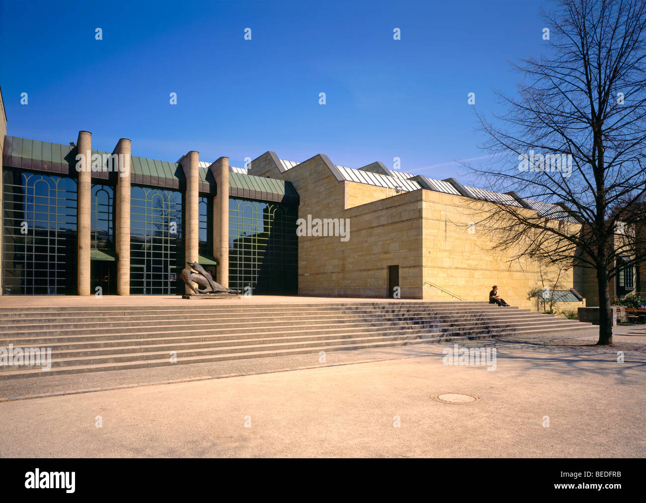 Neuen Pinakothek, gebaut von 1975 bis 1981 von A. von Branca, München, Bayern, Deutschland, Europa Stockfoto