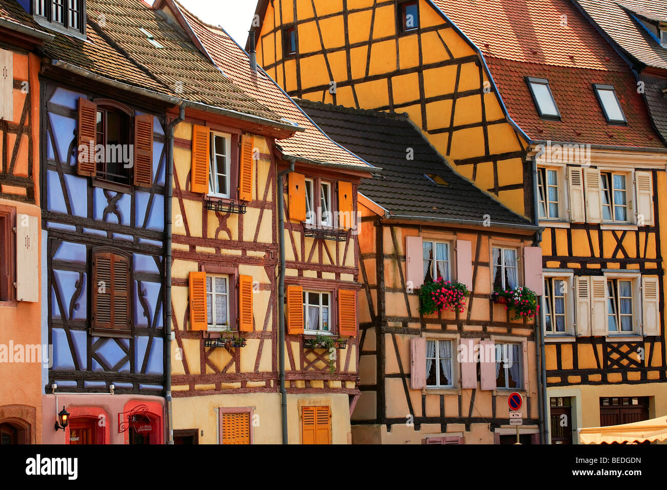 STADT ZENTRUM VON COLMAR, ELSASS, FRANKREICH Stockfoto