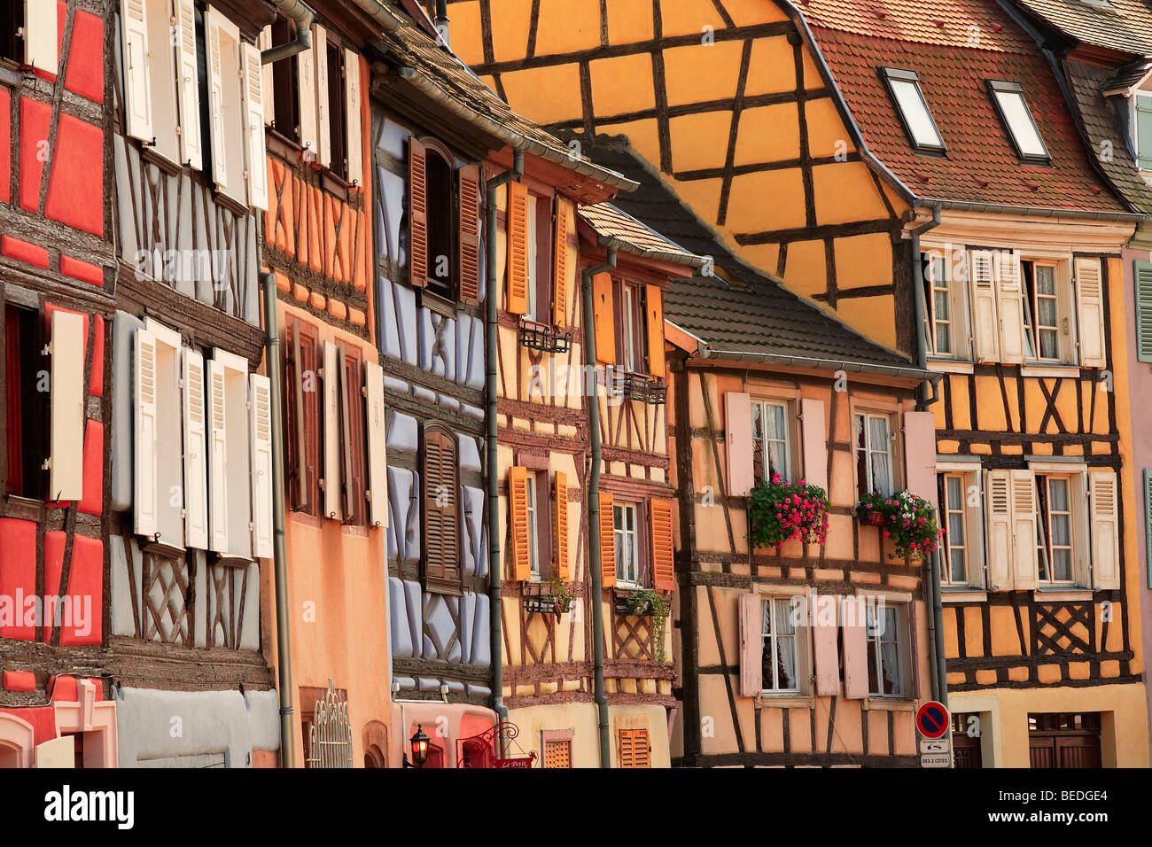STADT ZENTRUM VON COLMAR, ELSASS, FRANKREICH Stockfoto