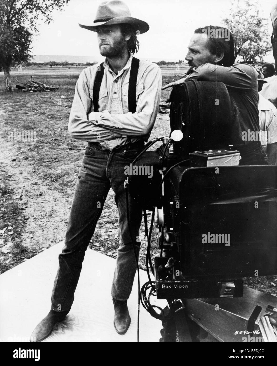Schauspieler Peter Fonda am Set von western-film Stockfoto