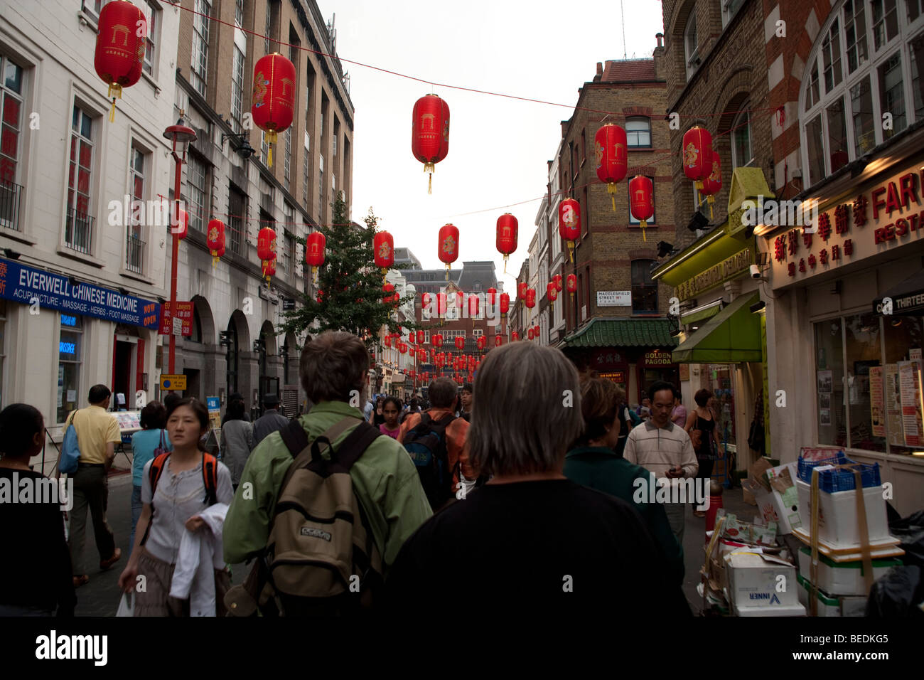 Laternen London Chinatown UK Stockfoto