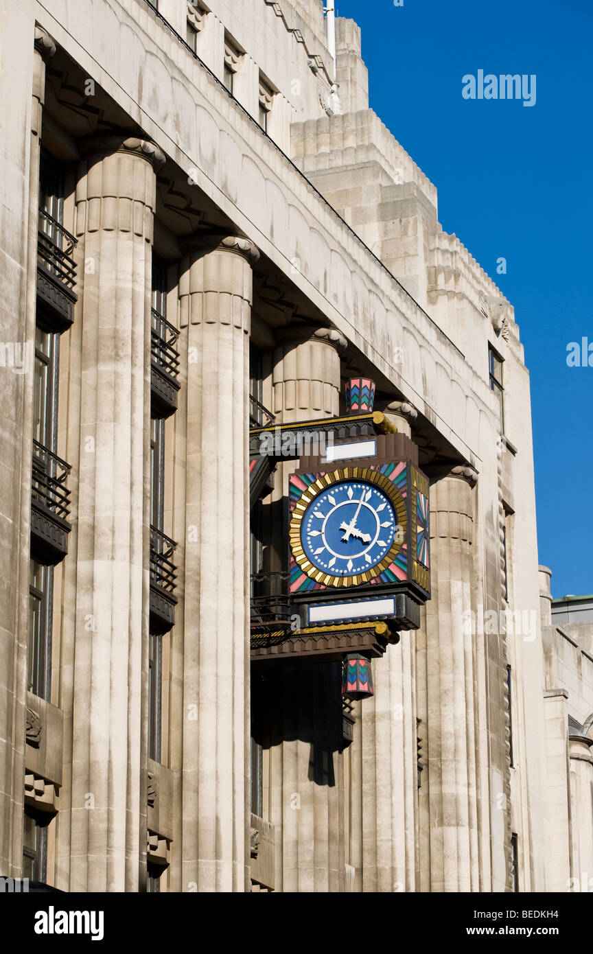 Uhr auf Daily Telegraph Gebäude Fleet Street, London, Vereinigtes Königreich Stockfoto