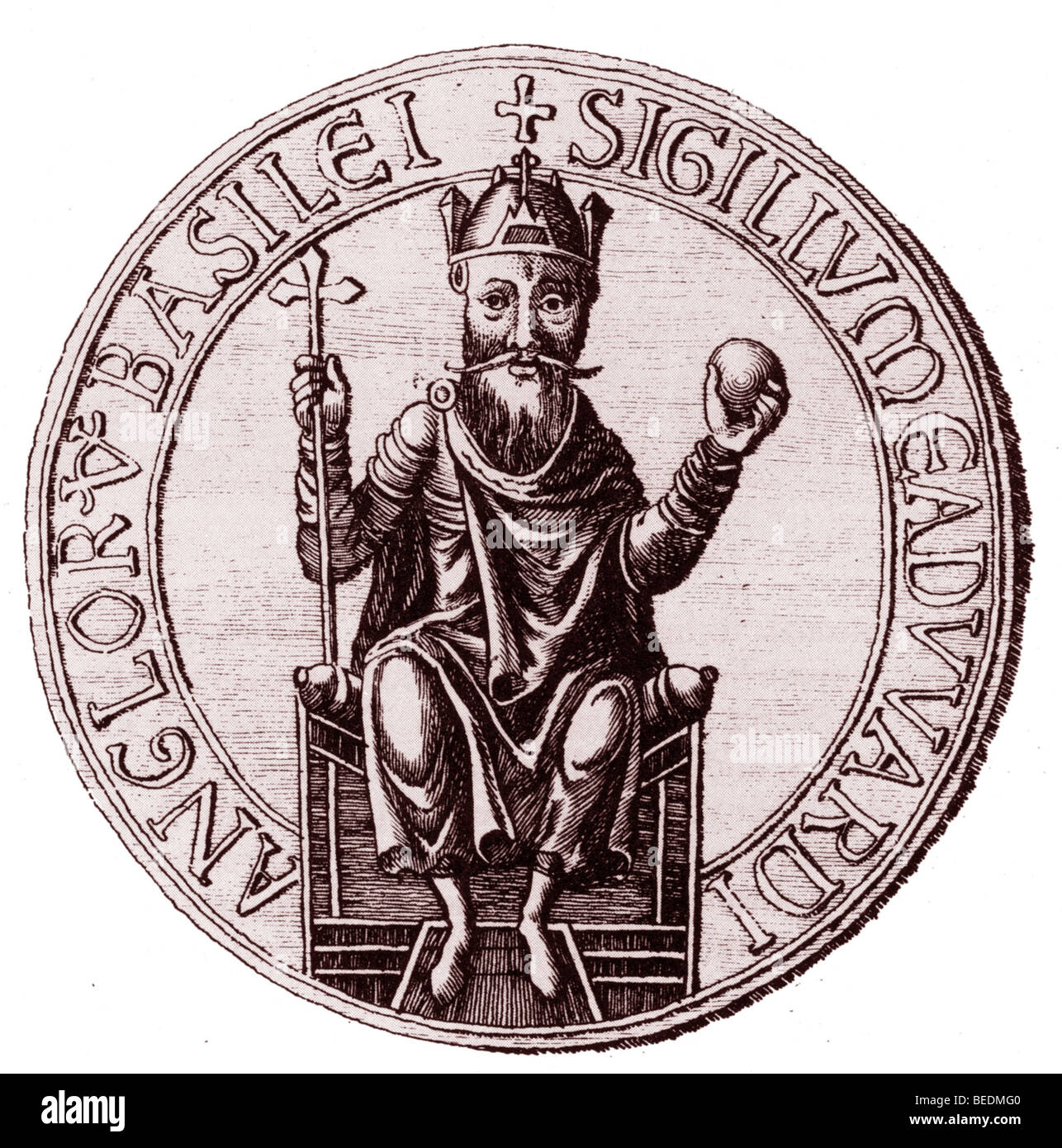 Siegel von König EDWARD der BEICHTVATER König von England (c 1003-1066) Stockfoto