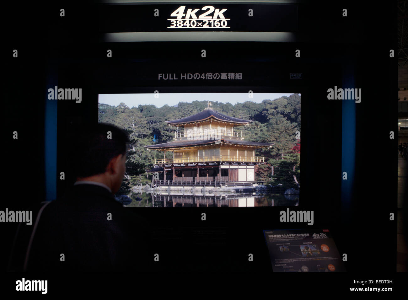 Panasonic FULL HD 3D TV-Zuschauer Stockfoto