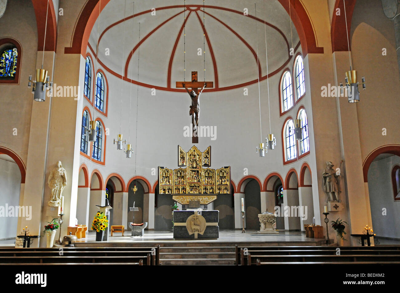 Triptychon, geflügelte Altar, Antwerpen, Marienaltar Mary Altar, St. Jakobi Kirche, Coesfeld, Münsterland Region, Nordrhein-Westpha Stockfoto