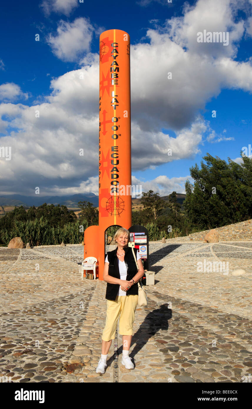 La Mitad del Mundo, die Mitte der Welt, Cayambe, Ecuador Stockfoto