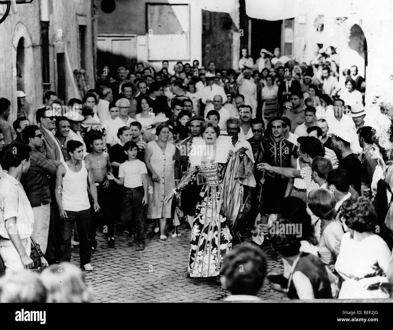 Schauspielerin Sophia Loren in dem Film "Die Bucht von Neapel" Stockfoto