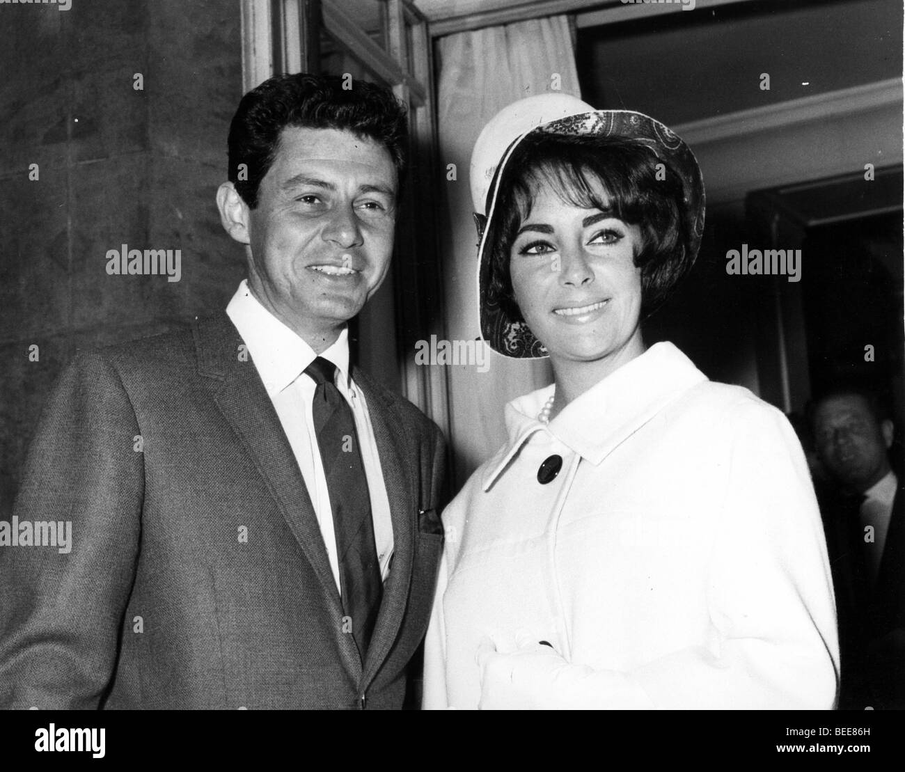 Schauspielerin Elizabeth Taylor mit Ehemann Eddie Fisher Stockfoto