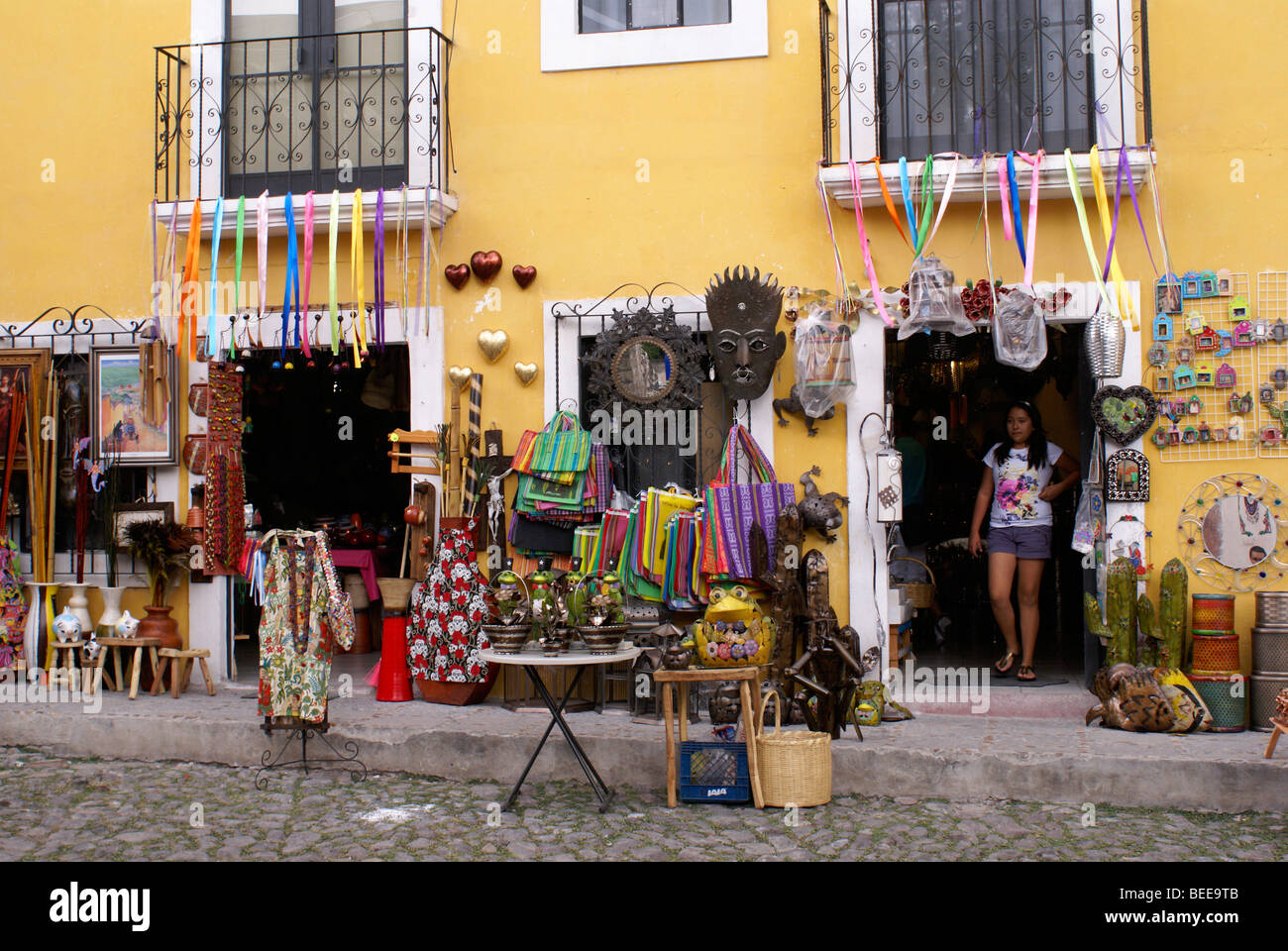 Mexikanisches Kunsthandwerk Stores in San Miguel de Allende, Guanajuato, Mexiko Stockfoto