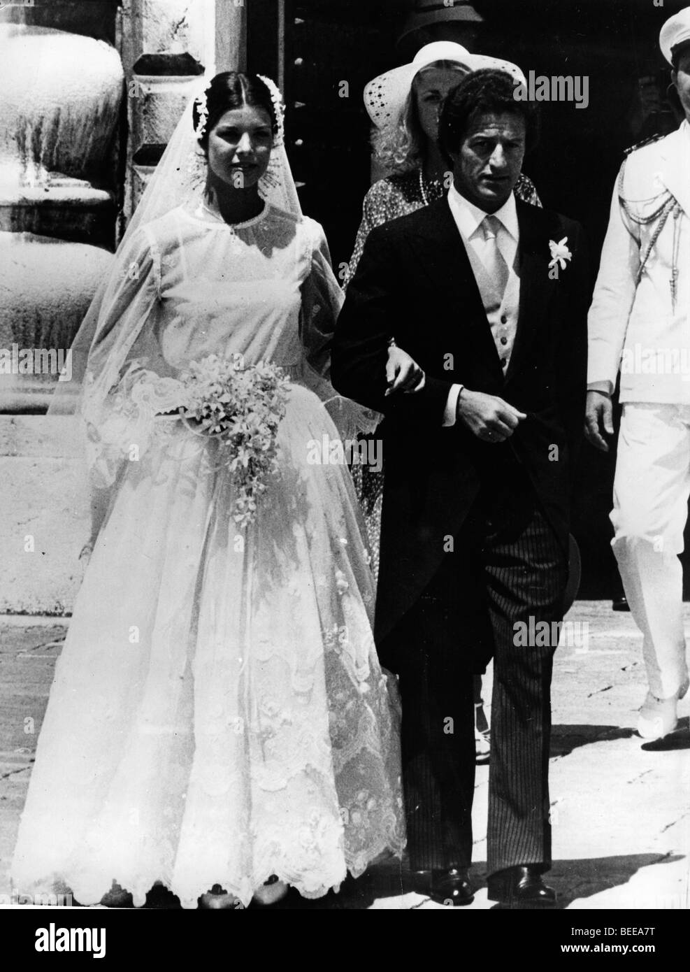 Caroline, Prinzessin von Hannover und Philippe Junot sind in Monaco verheiratet. Stockfoto
